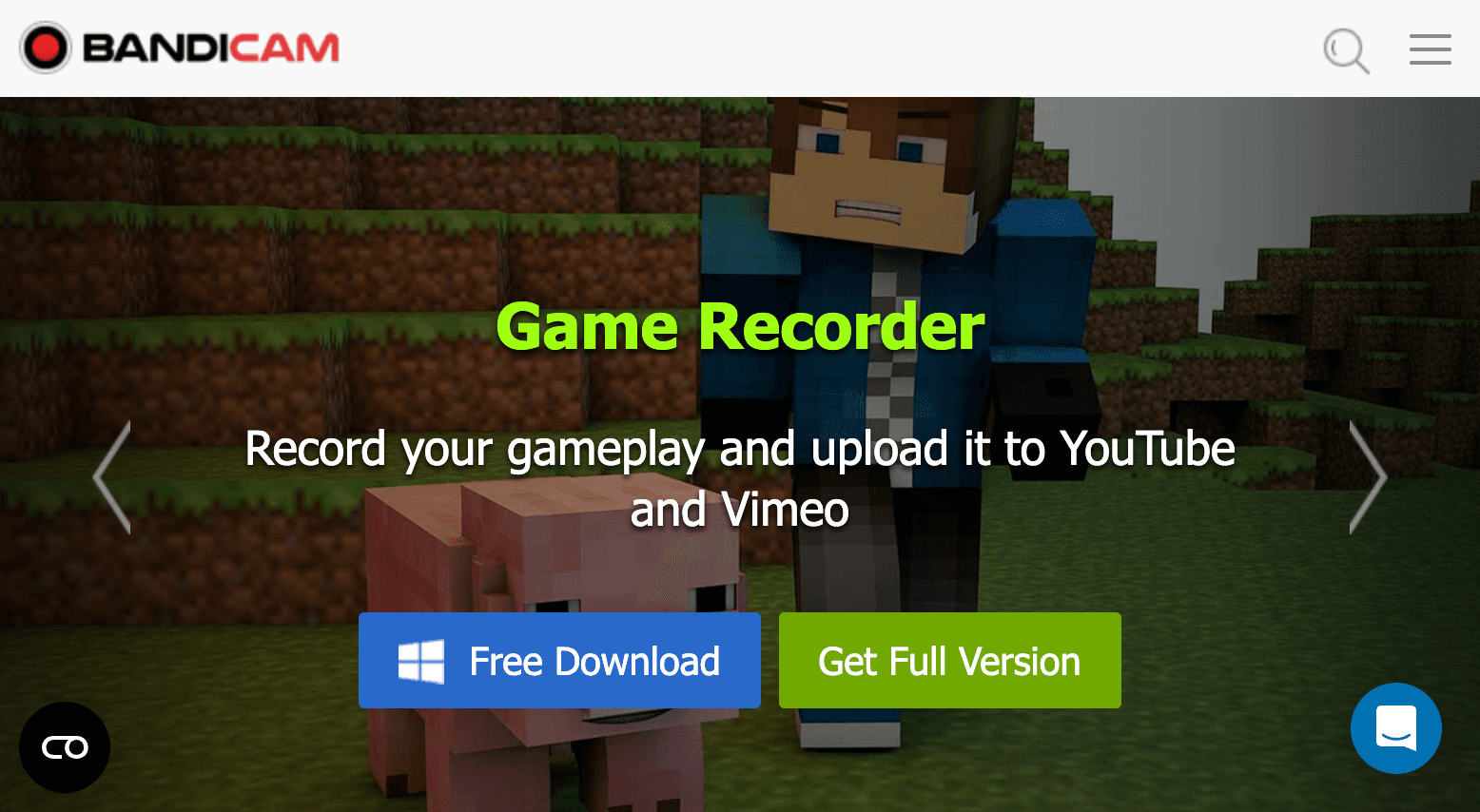 Bandicam screen recorder for Windows