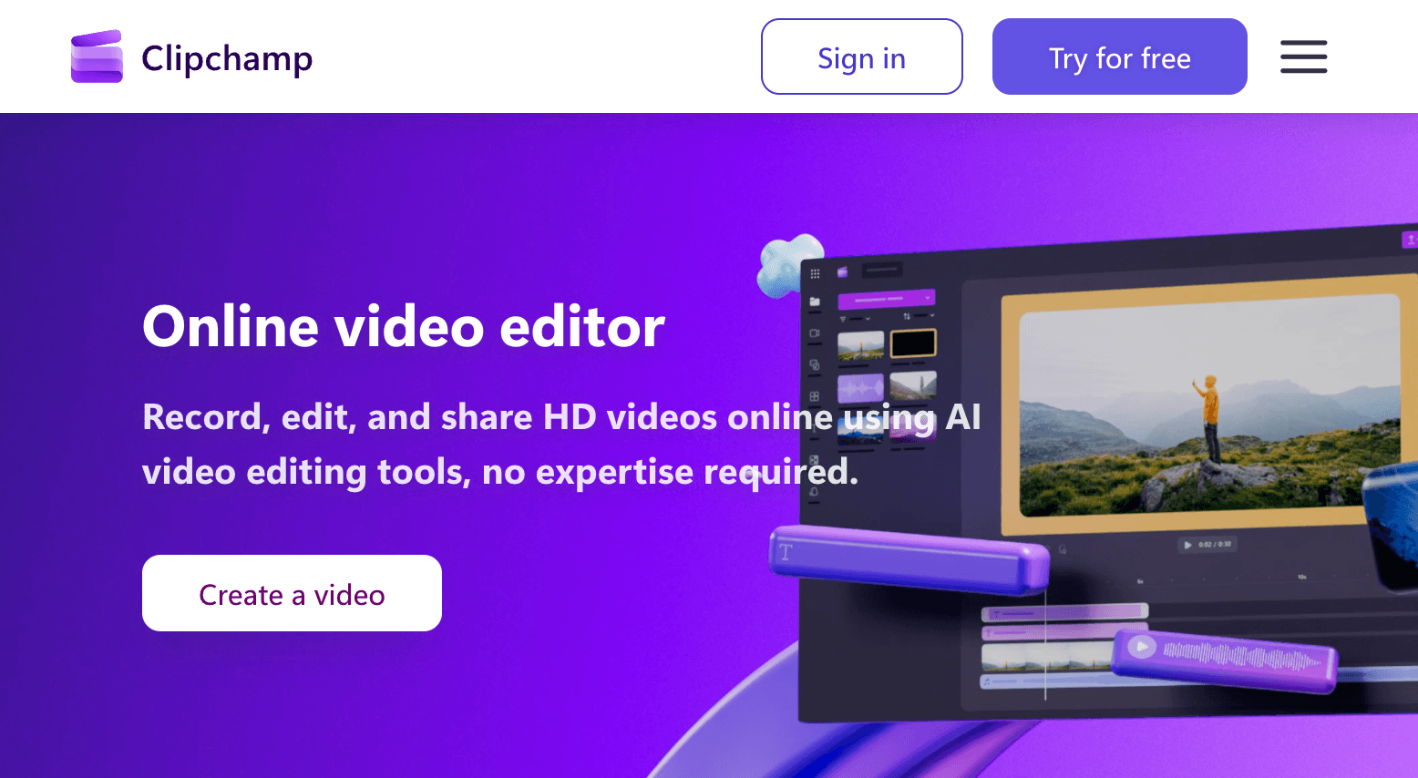 Microsoft Clipchamp video editor