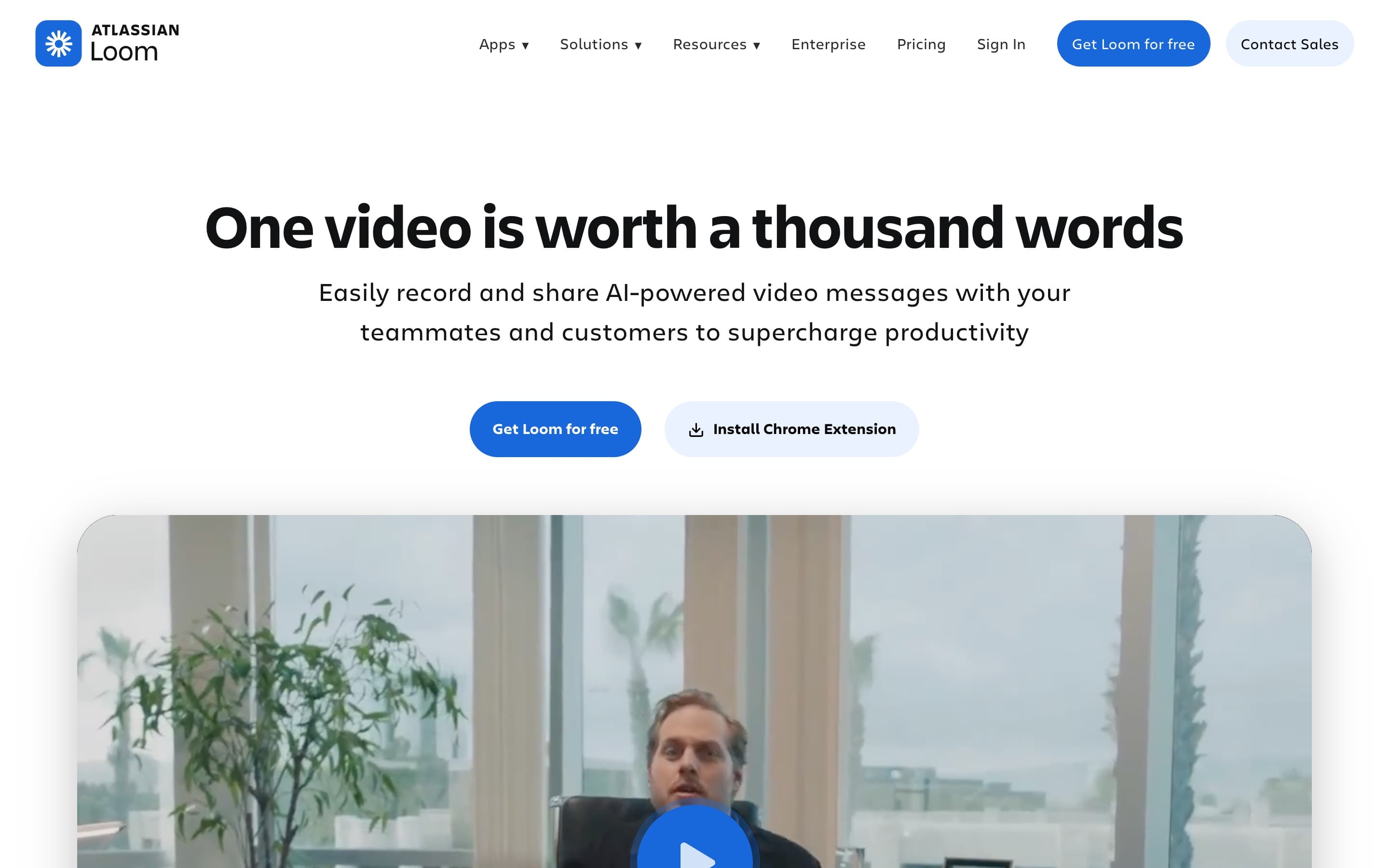 Loom landing page preview