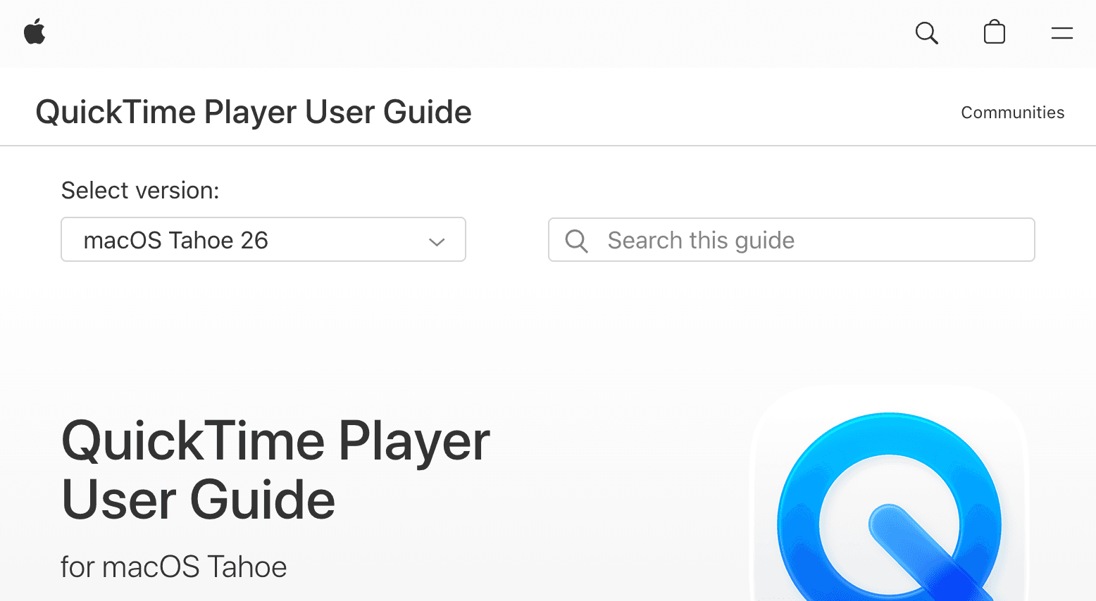 QuickTime Player on macOS
