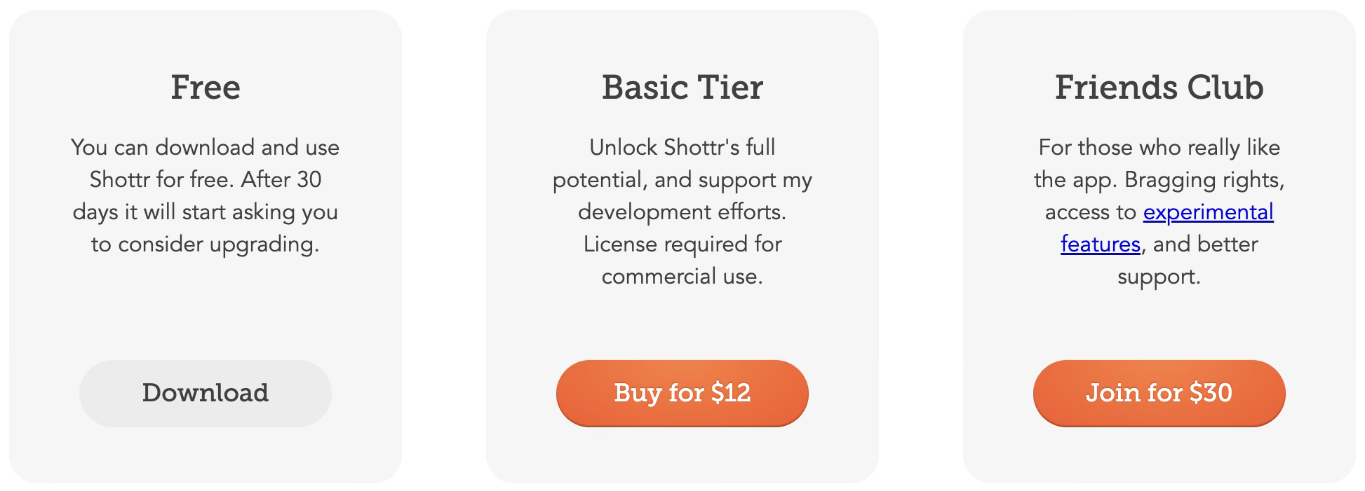 Shottr pricing