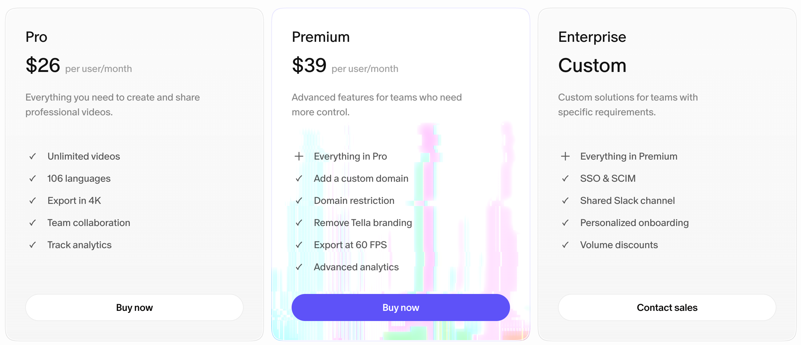 Tella pricing plans